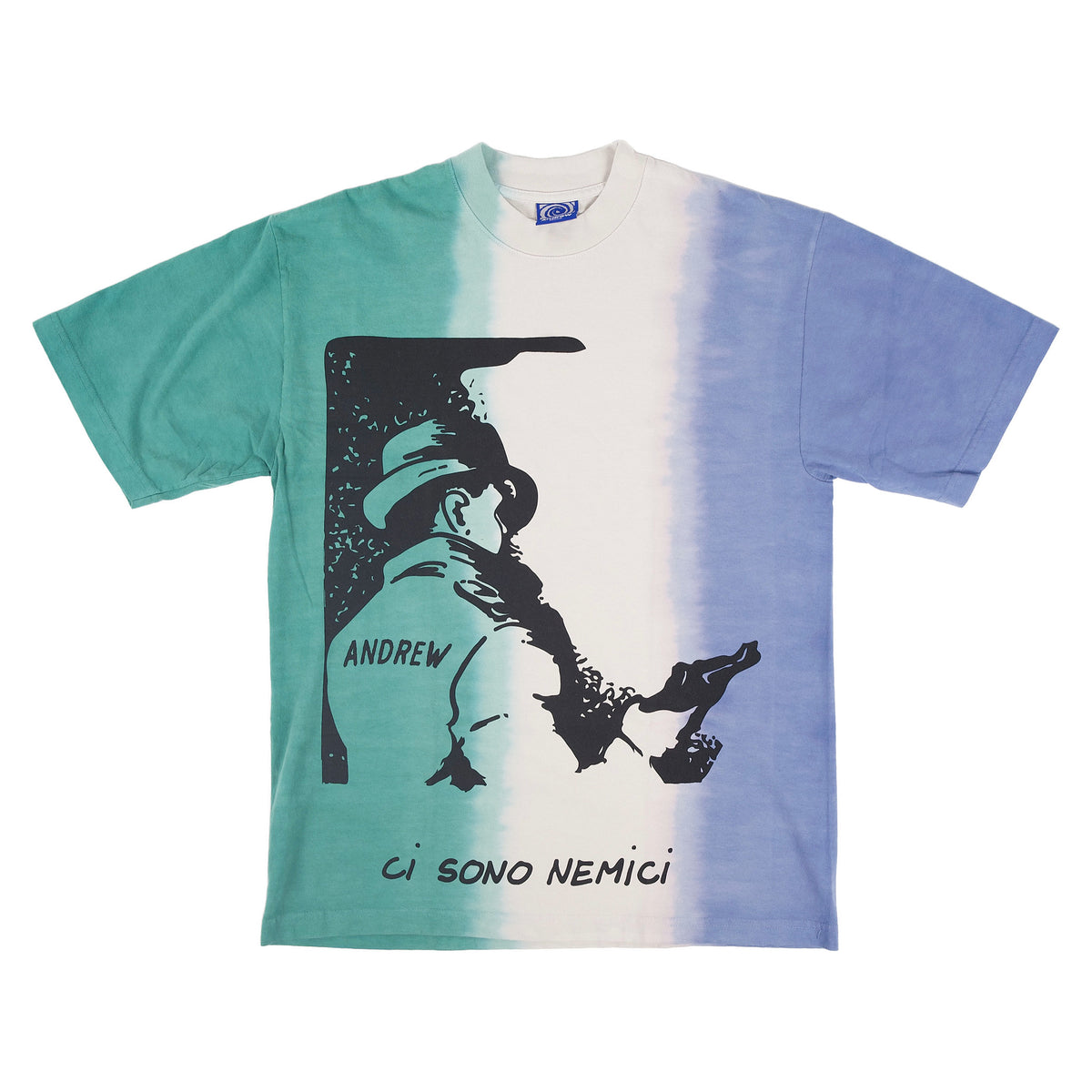 Andrew "Ci Sono Nemici" dip-dye graphic tee - M