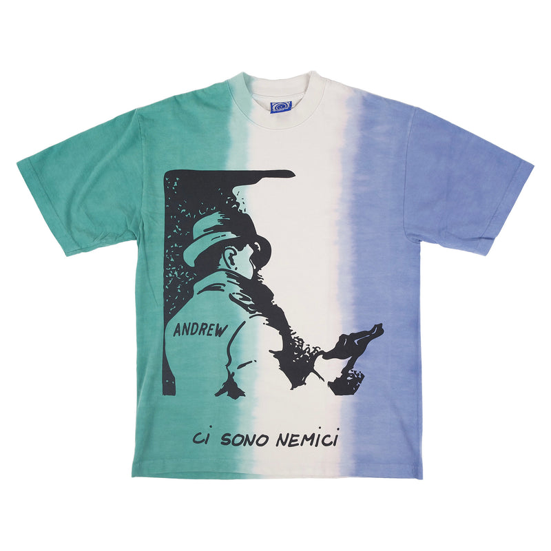 Andrew "Ci Sono Nemici" dip-dye graphic tee - M
