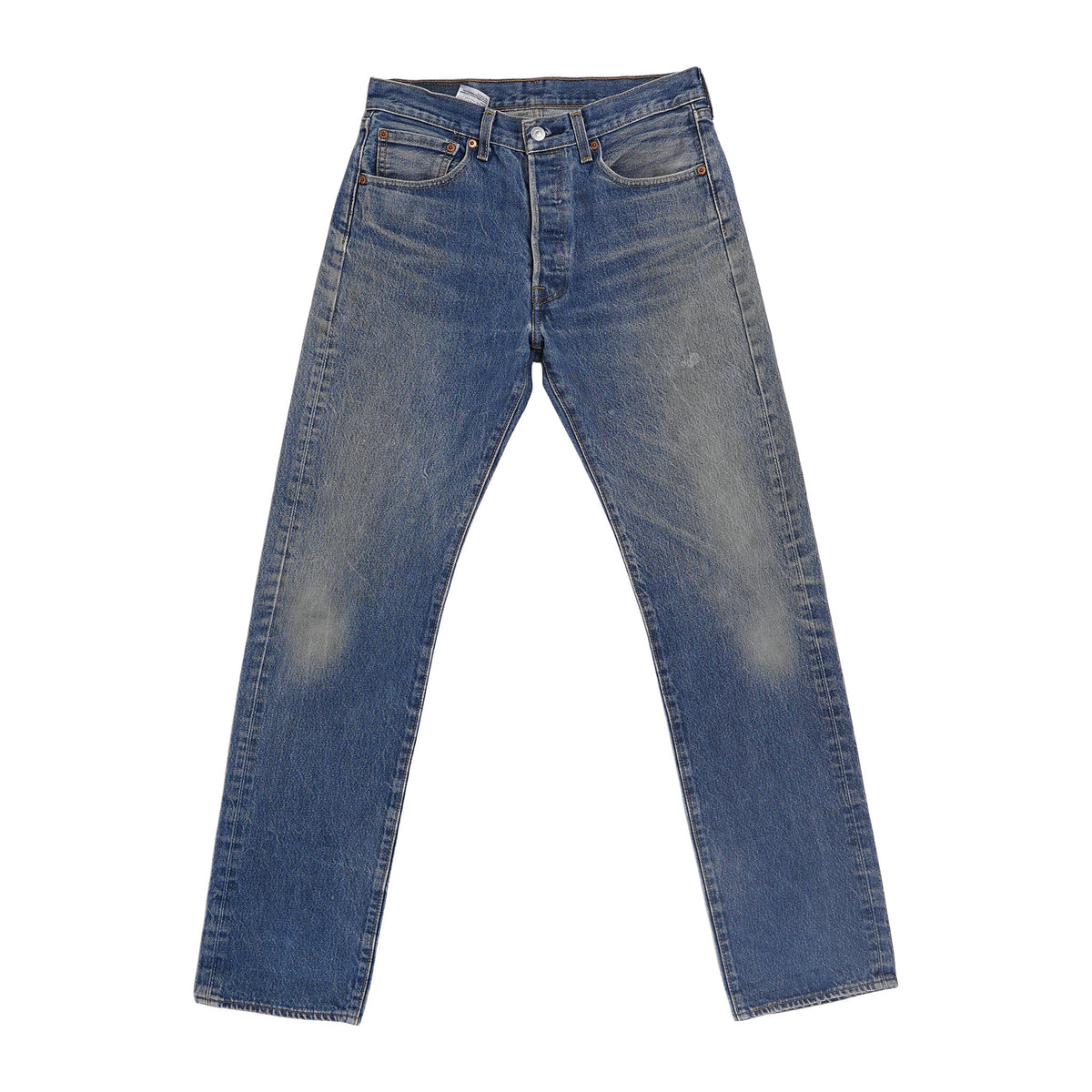 Levi's 501 straight leg jeans - mid blue, W32 L36, image 1 of 2
