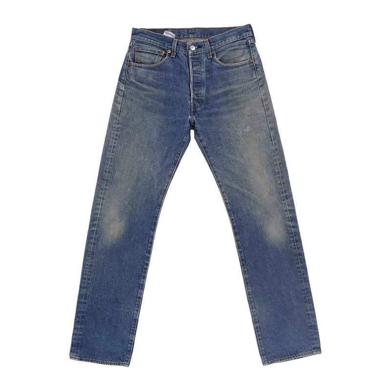 Levi's 501 straight leg jeans - mid blue, W32 L36, image 1 of 2