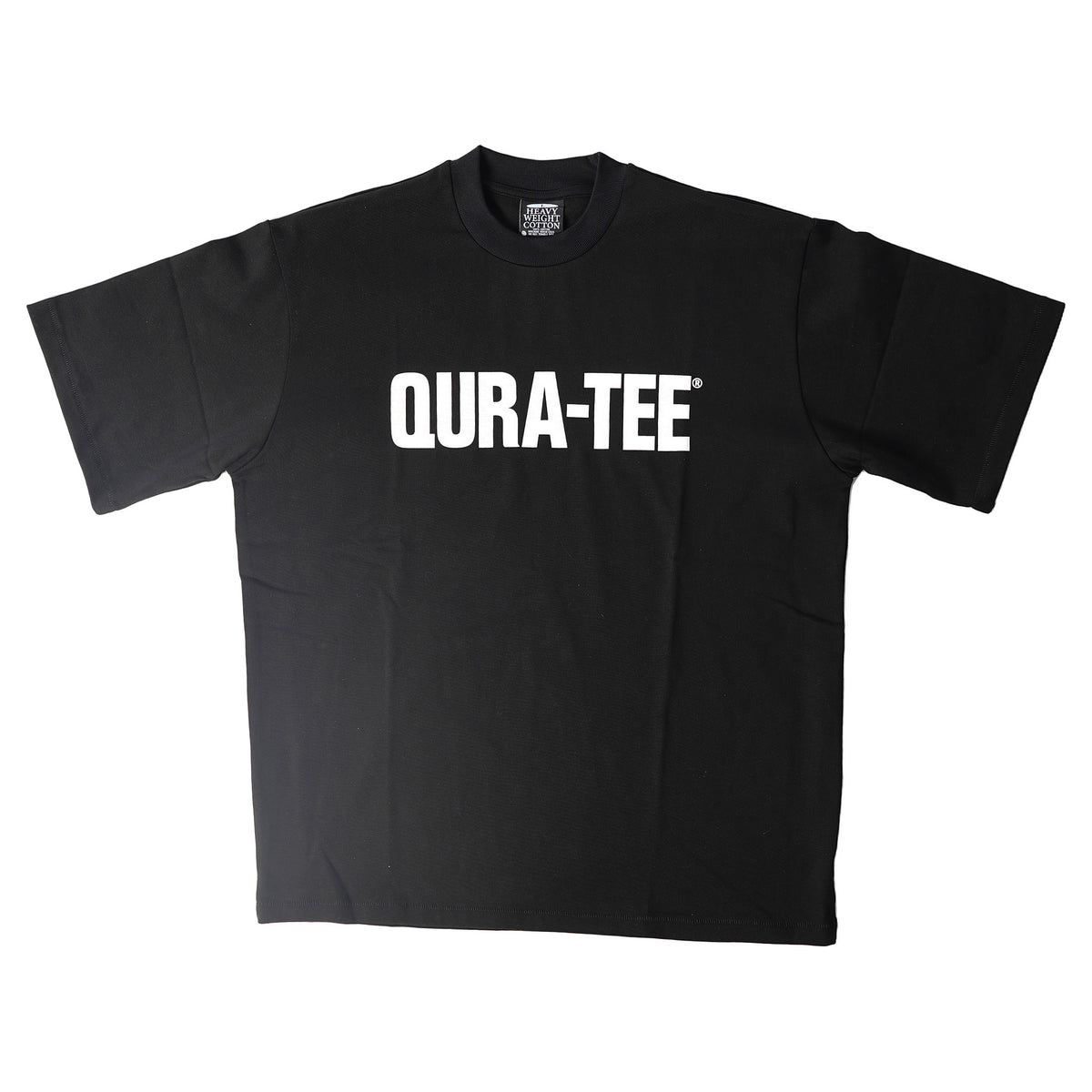 Quratee logo heavyweight tee - black