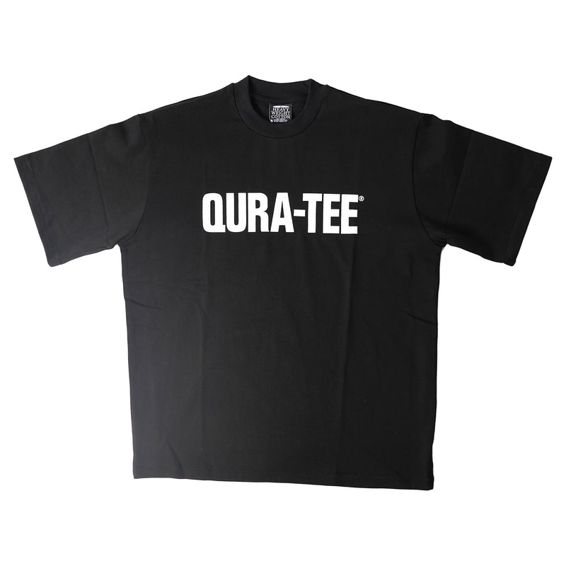 Quratee logo heavyweight tee - black