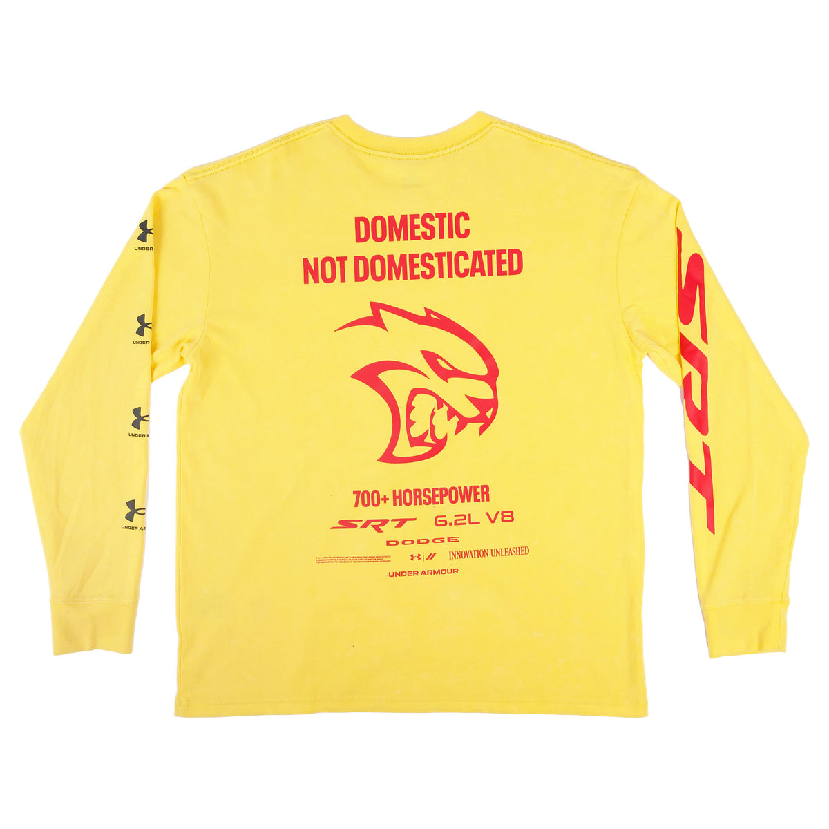 Under Armour x SRT "Domestic. Not Domesticated." long-sleeve tee - yellow, image 2 of 2