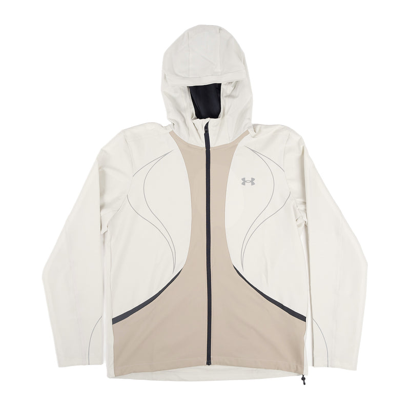 Under Armour hooded running shell - off-white / tan, image 1 of 2