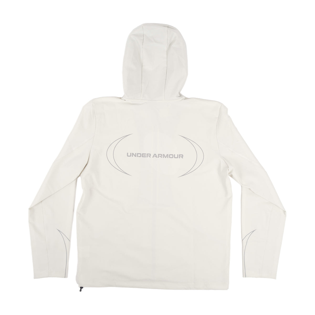 Under Armour hooded running shell - off-white / tan, image 2 of 2