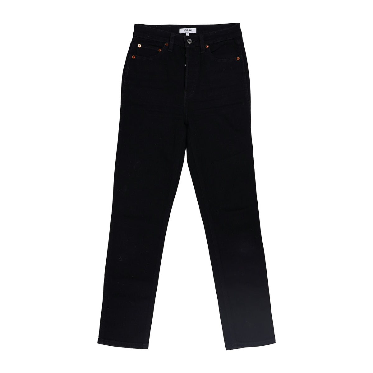 RE/DONE Jet Black high-rise stove pipe jeans - 26, image 1 of 2