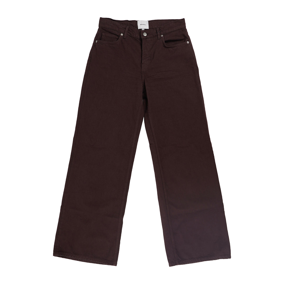 Reformation Cary low rise slouchy wide leg jeans - chocolate brown, image 1 of 2