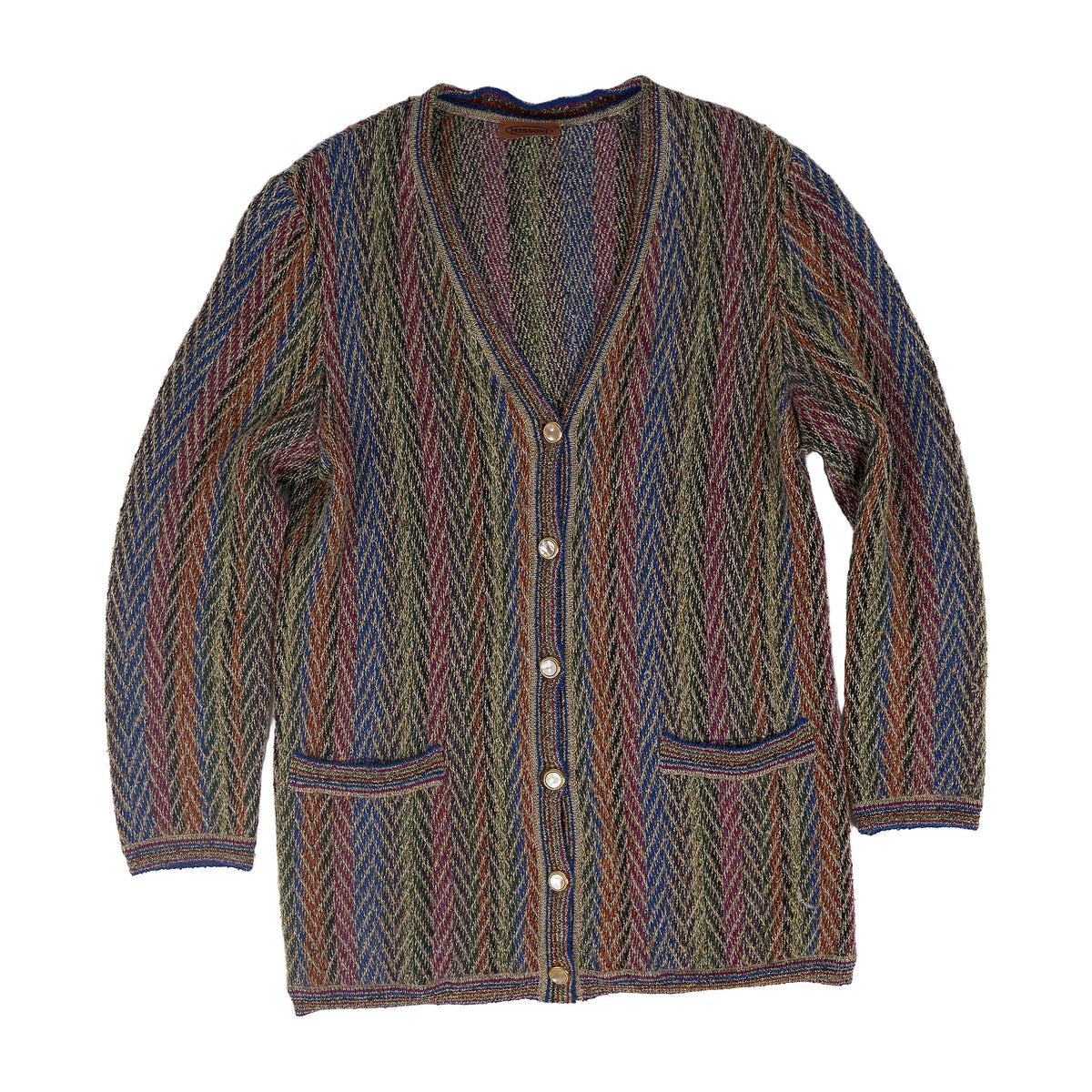 Missoni chevron knit cardigan - multi