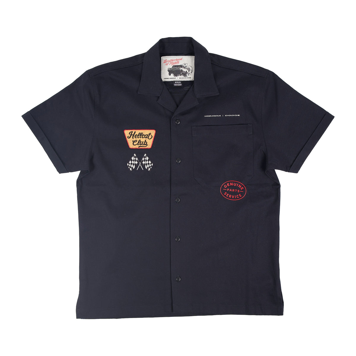 Under Armour x Dodge "Hellcat Club" camp-collar shirt - black, image 1 of 2