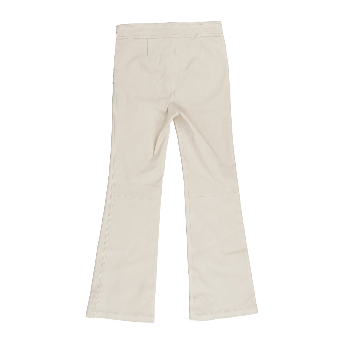 Helmut Lang cream lamb leather flared trousers - 4, image 2 of 2