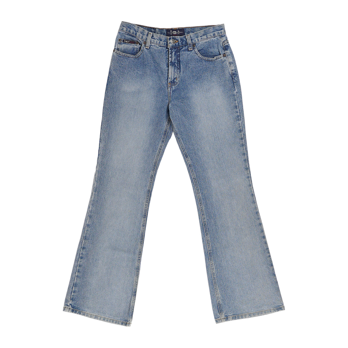 L.E.I. Y2K low rise bootcut jeans - light wash, 9, image 1 of 2