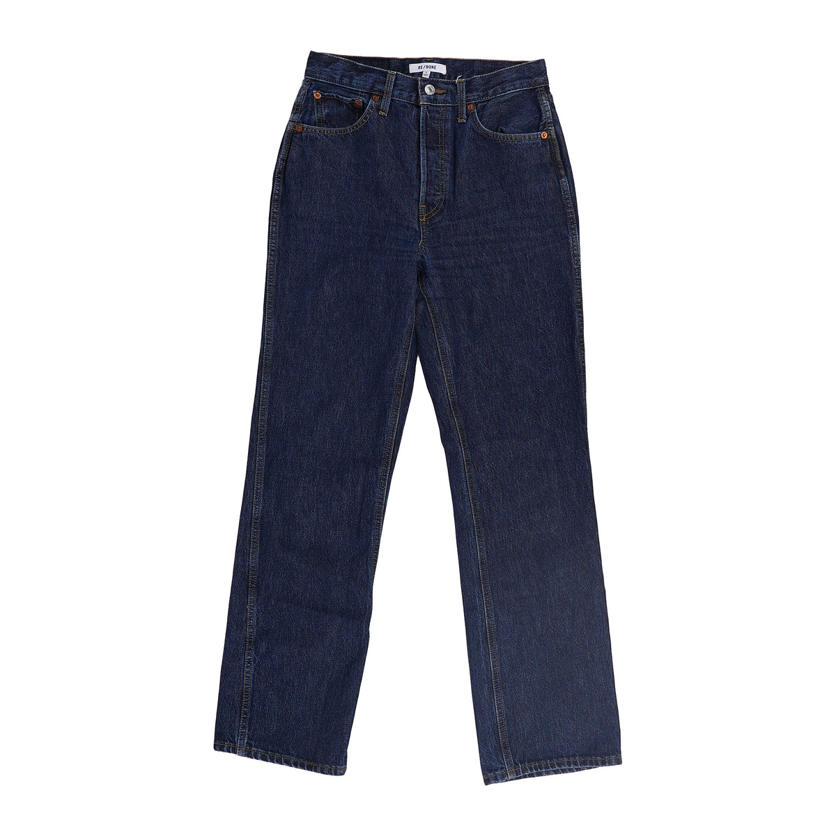 RE/DONE high-rise straight jeans - dark indigo, 26, image 1 of 2