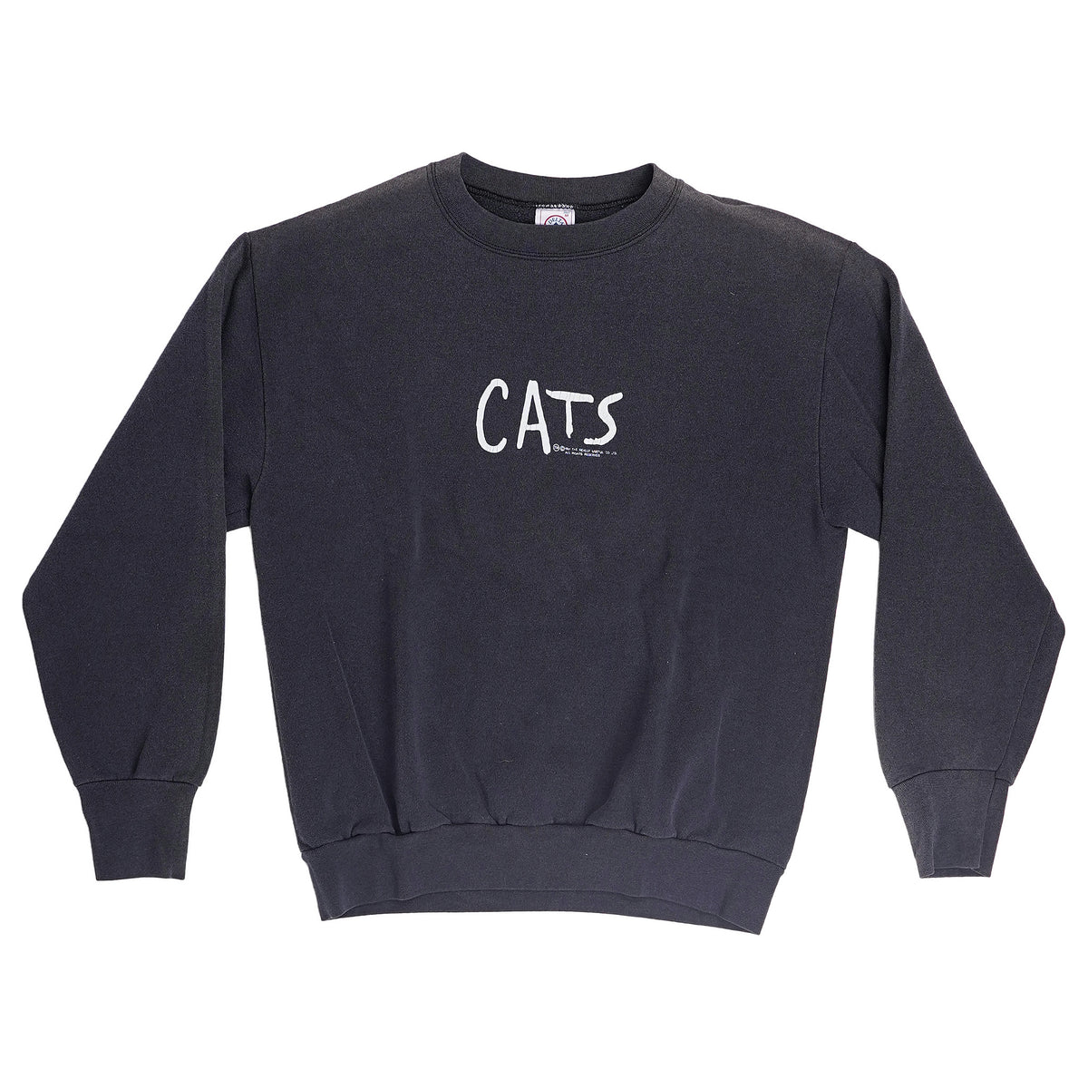 Delta CATS the musical crewneck sweatshirt, made in USA - black, image 1 of 2