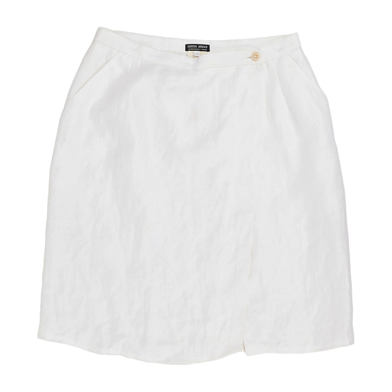 Giorgio Armani white linen skirt, made in Italy - IT 40, image 1 of 2