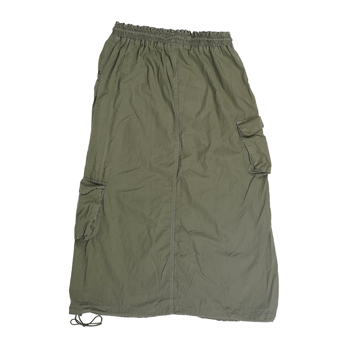 Urban Outfitters cargo midi skirt, smocked waist - olive, image 2 of 2