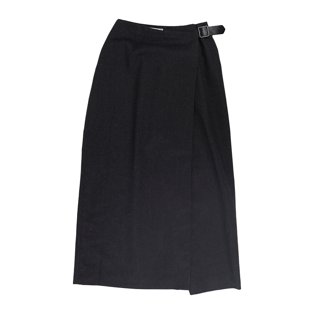 Talbots wool wrap midi skirt, made in USA - black, image 1 of 2