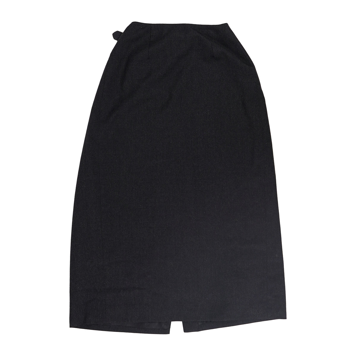 Talbots wool wrap midi skirt, made in USA - black, image 2 of 2