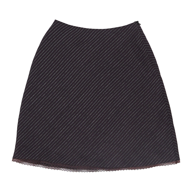 New York & Company pinstripe A-line skirt - charcoal, image 1 of 2