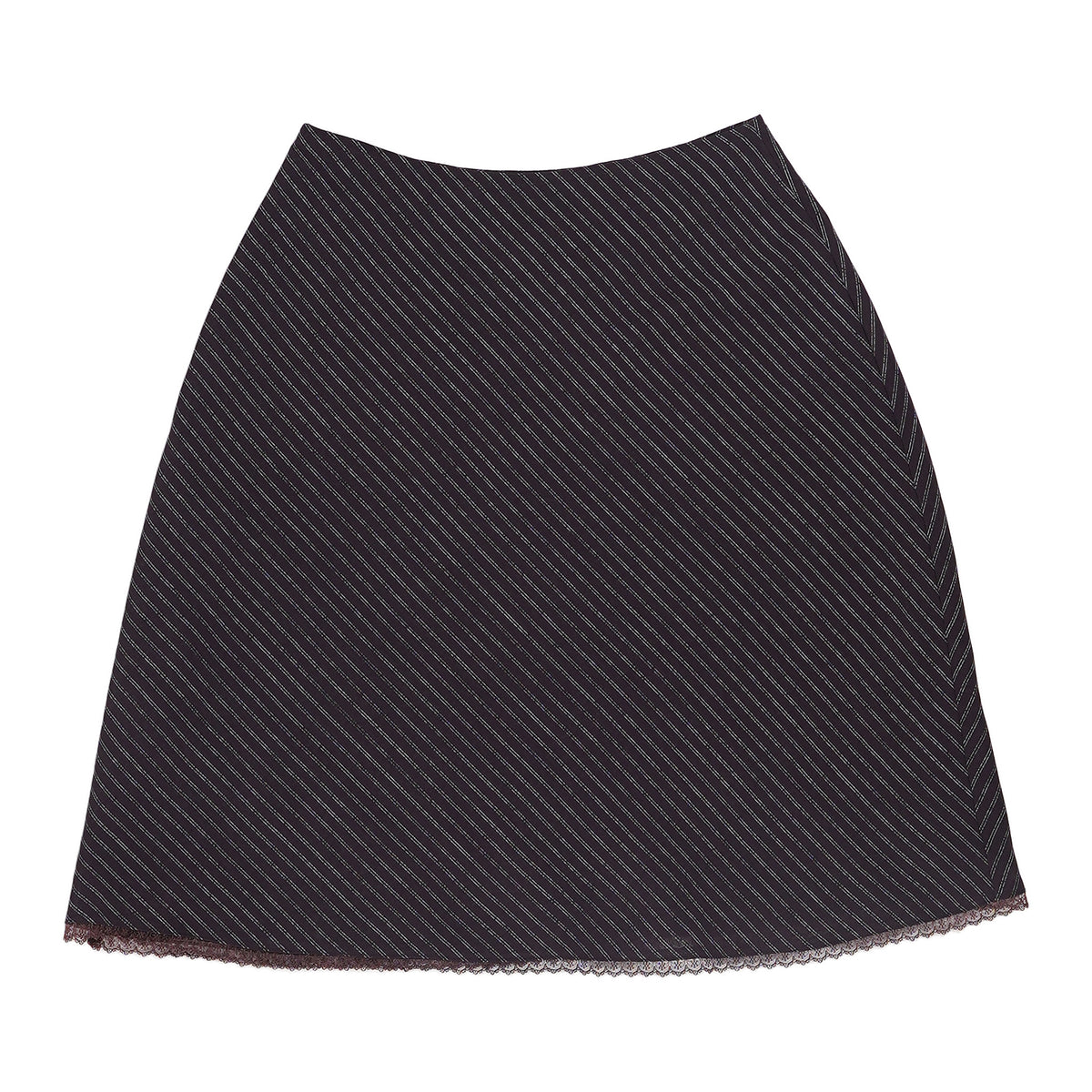 New York & Company pinstripe A-line skirt - charcoal, image 2 of 2