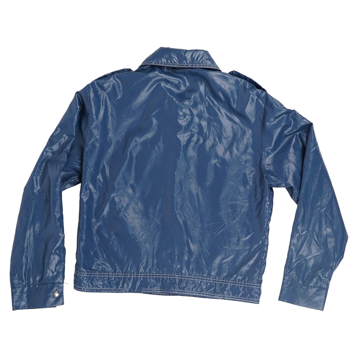 Towncraft nylon trucker jacket, snap front - blue, image 2 of 2