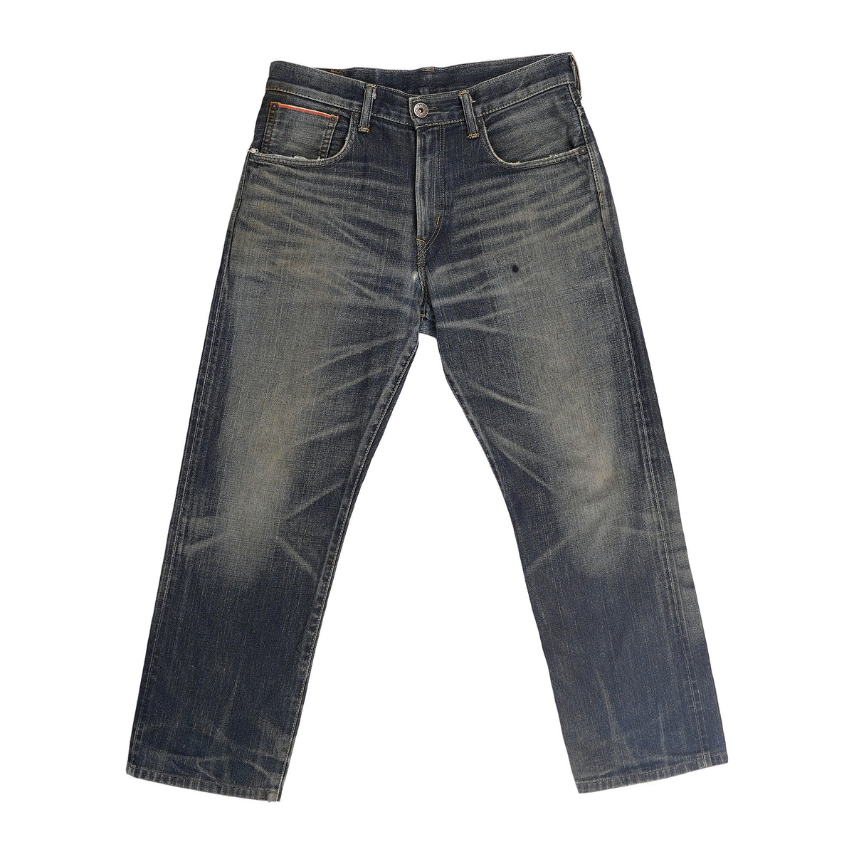 EDWIN 505Z Japanese selvedge jeans, raw hems - indigo, image 1 of 3