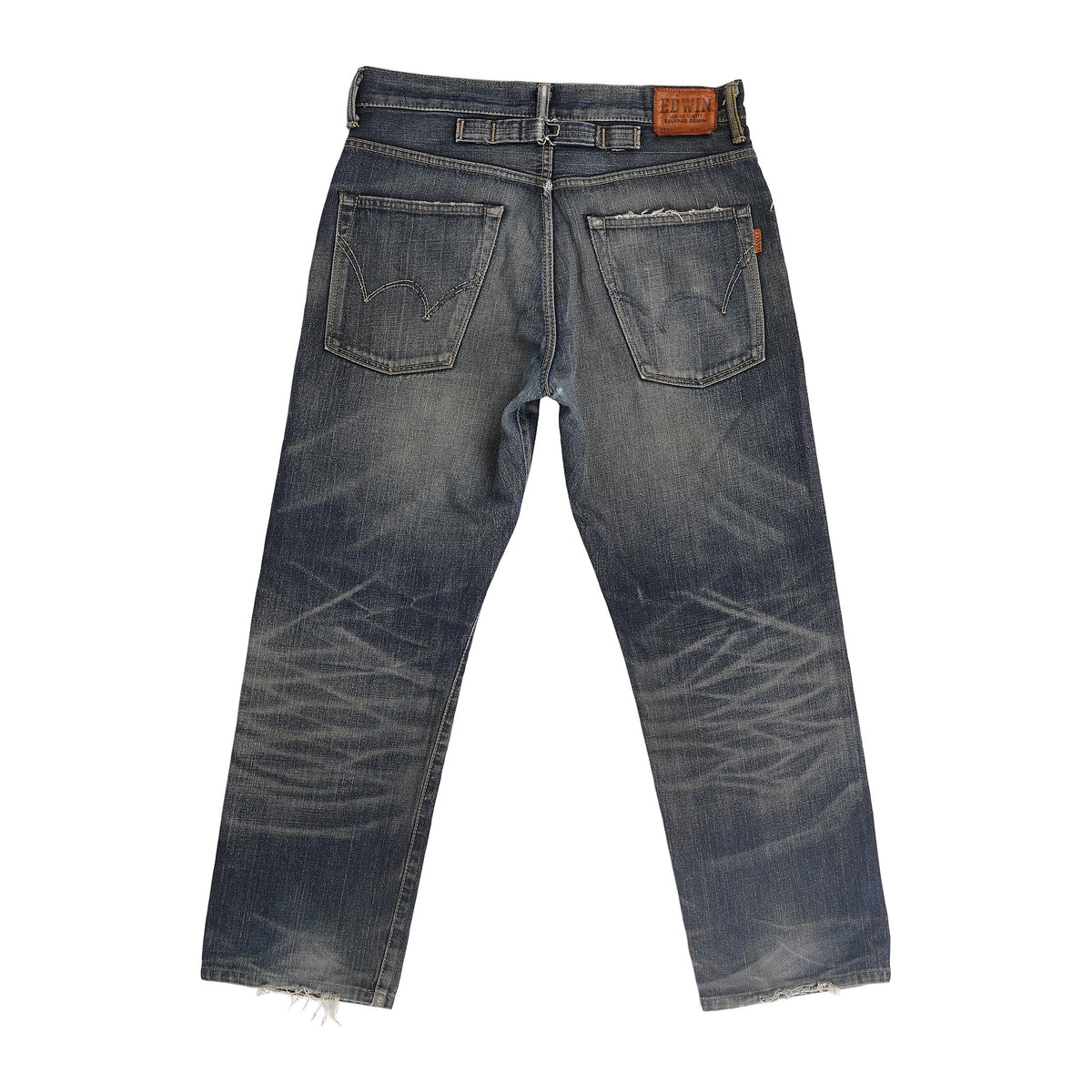EDWIN 505Z Japanese selvedge jeans, raw hems - indigo, image 2 of 3