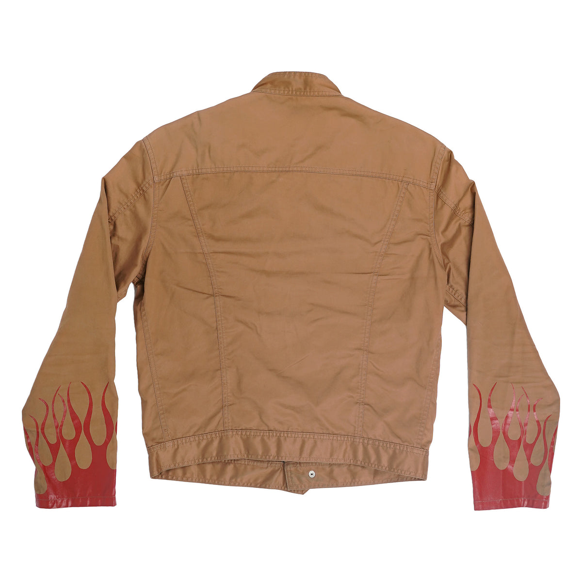 Lucien Pellat-Finet zip jacket with flame-print cuffs - tan, image 2 of 2
