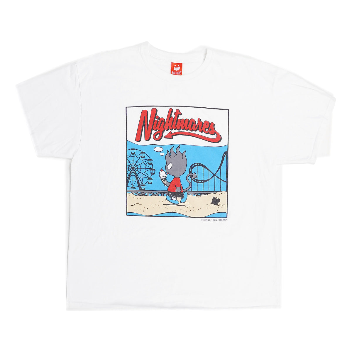 Nightmares boardwalk graphic tee - white, image 1 of 2