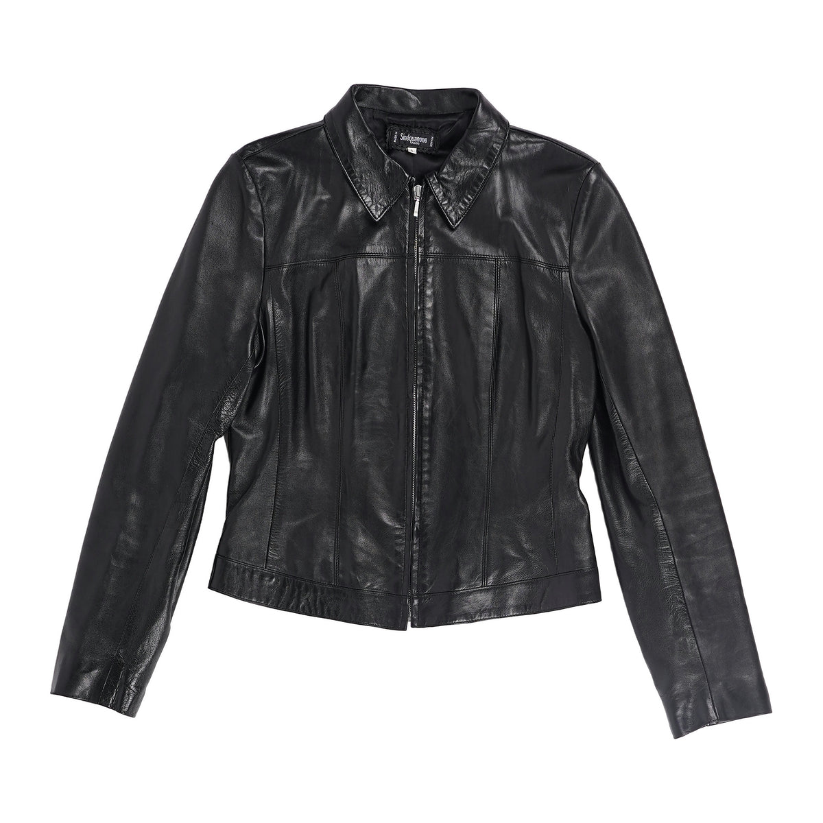 Sinéquanone lambskin jacket, made in France - black, image 1 of 2