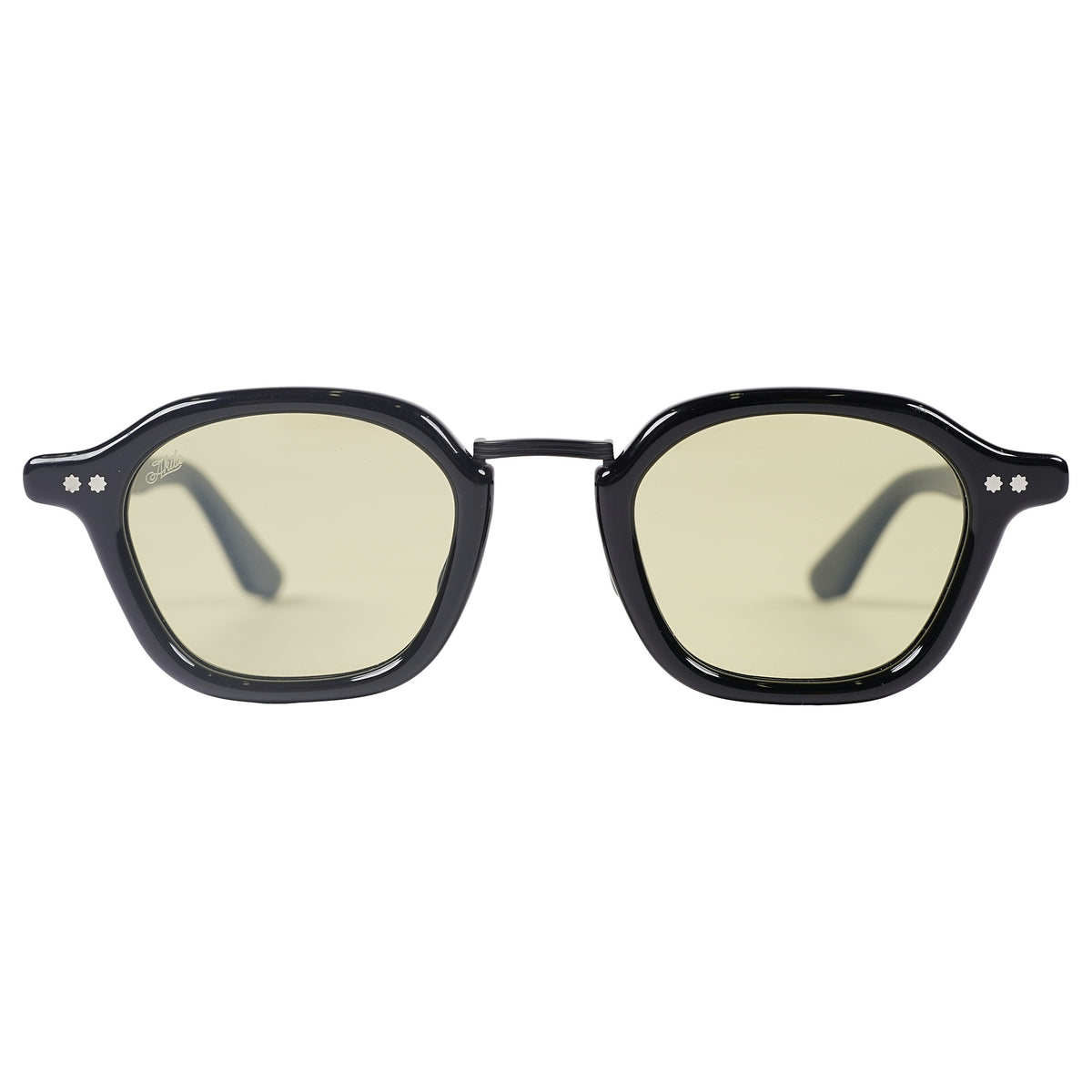 Akila Iris sunglasses, metal bridge and yellow lenses - black, image 3 of 5