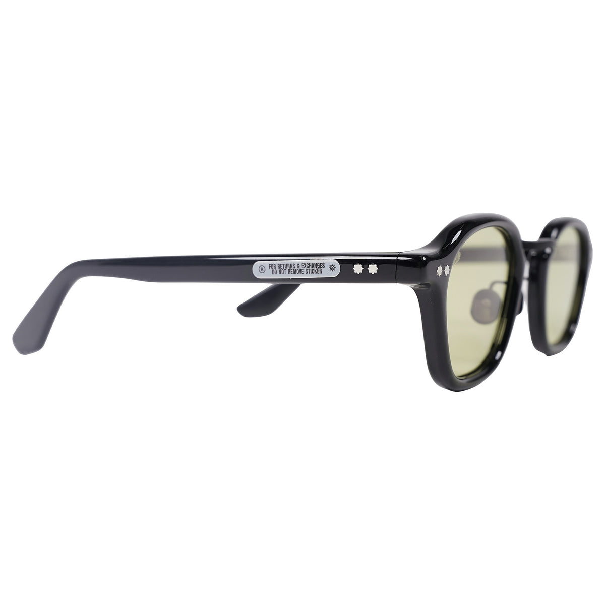 Akila Iris sunglasses, metal bridge and yellow lenses - black, image 2 of 5