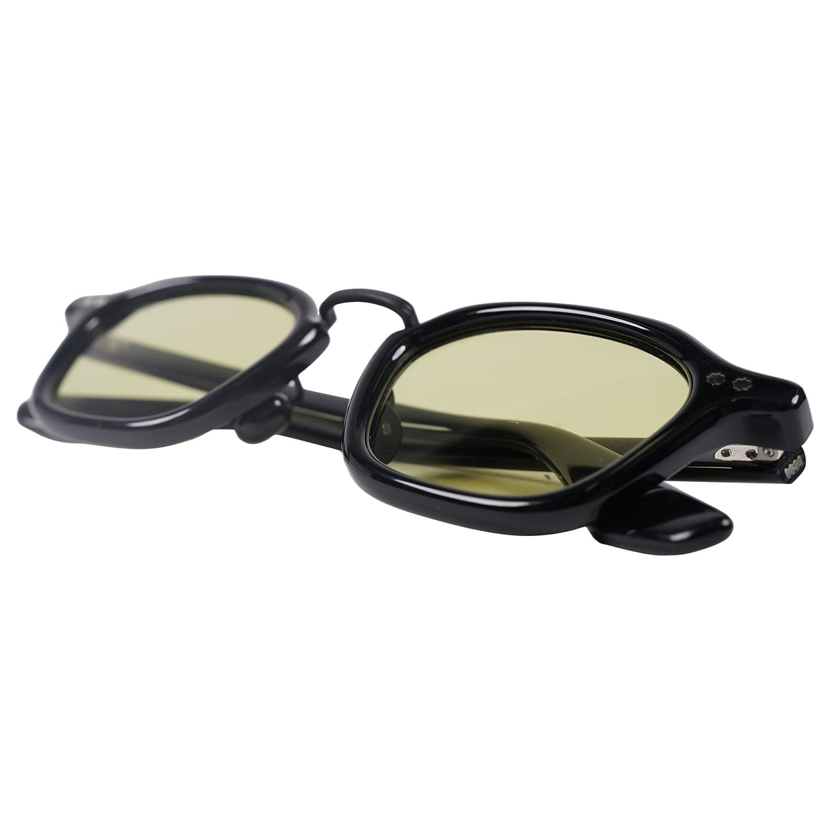 Akila Iris sunglasses, metal bridge and yellow lenses - black, image 5 of 5