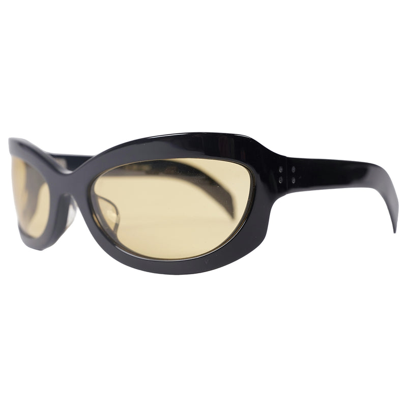 Akila Lucia wraparound sunglasses, yellow lenses - black, image 1 of 7