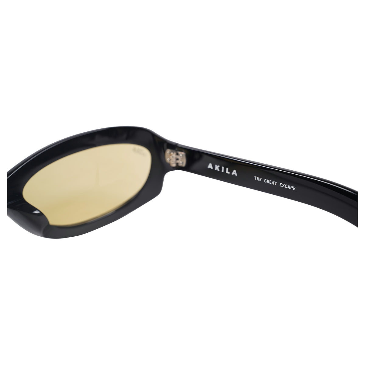 Akila Lucia wraparound sunglasses, yellow lenses - black, image 5 of 7