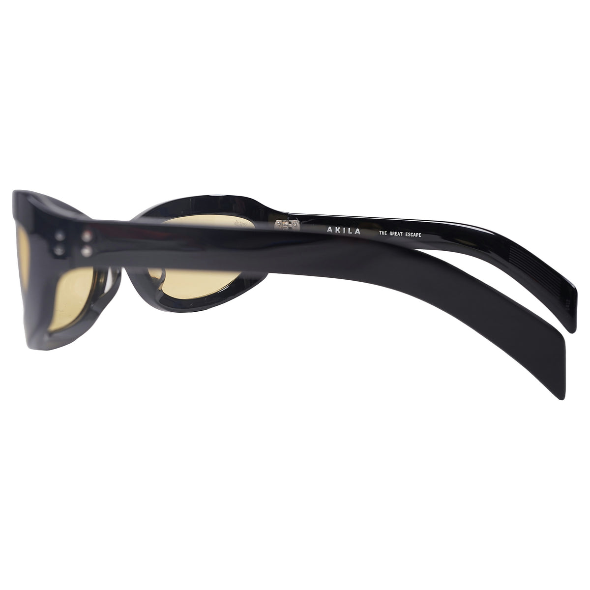 Akila Lucia wraparound sunglasses, yellow lenses - black, image 6 of 7