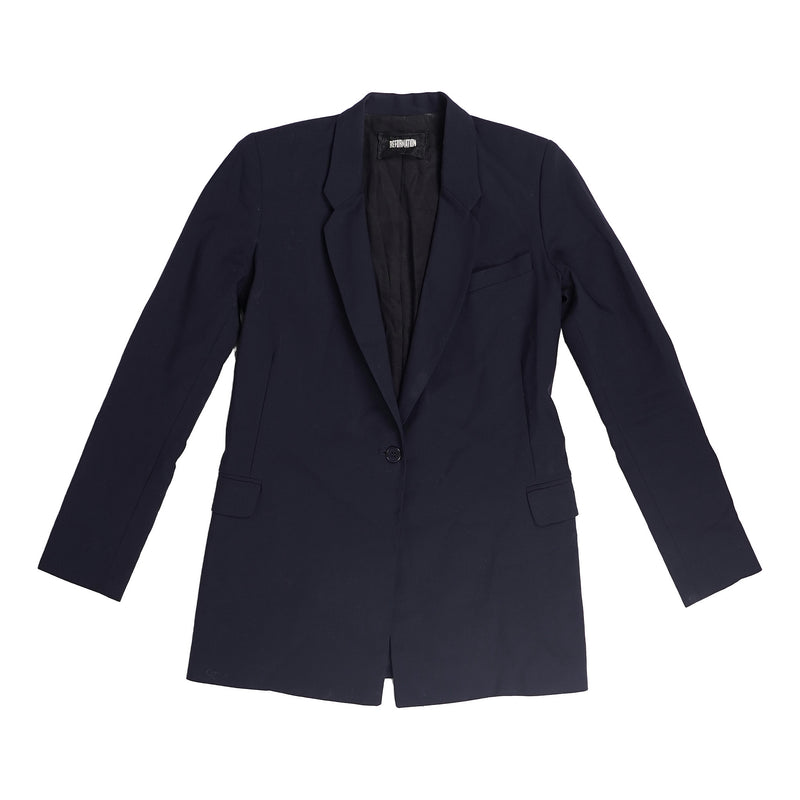 Reformation surplus-fabric blazer, made in USA - navy, image 1 of 2