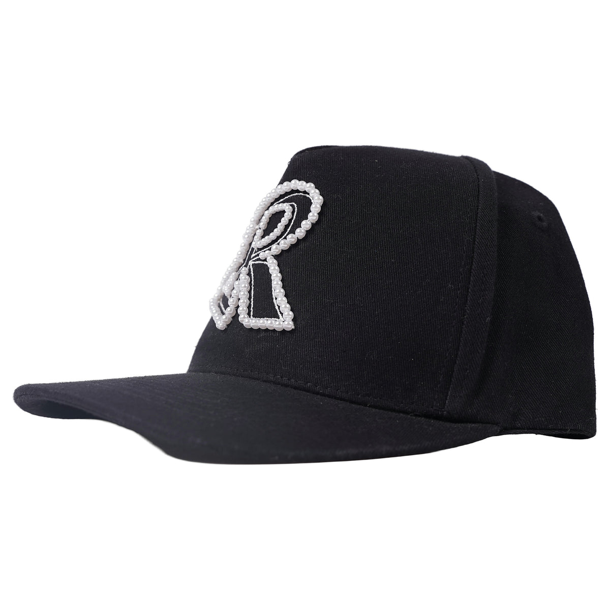 Parur Monarch Pearl Cap, hand-sewn pearl monogram - black, image 2 of 5