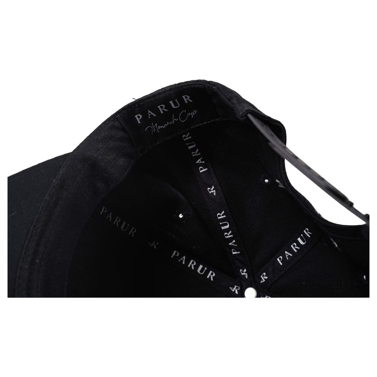 Parur Monarch Pearl Cap, hand-sewn pearl monogram - black, image 5 of 5