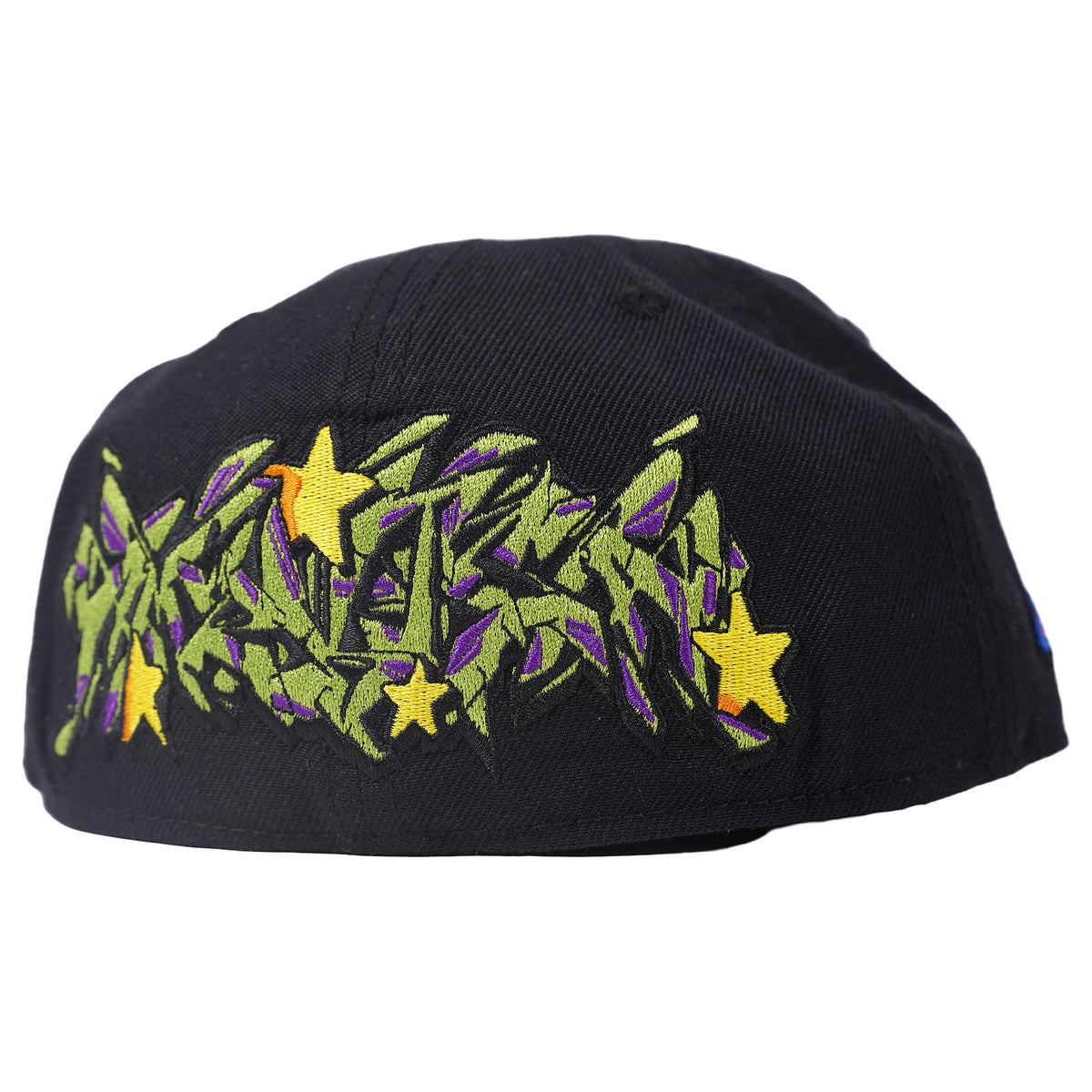 Fortune fitted cap, graffiti patch and green undervisor - black, image 4 of 4