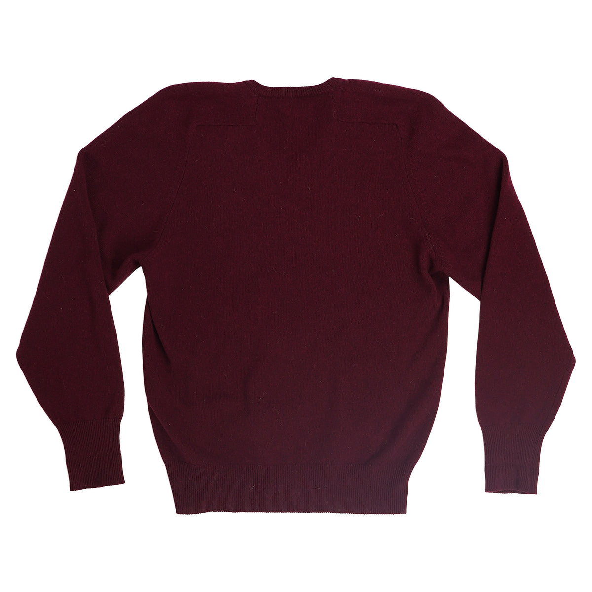 Alan Paine lambswool V-neck, made in England - burgundy, image 2 of 2