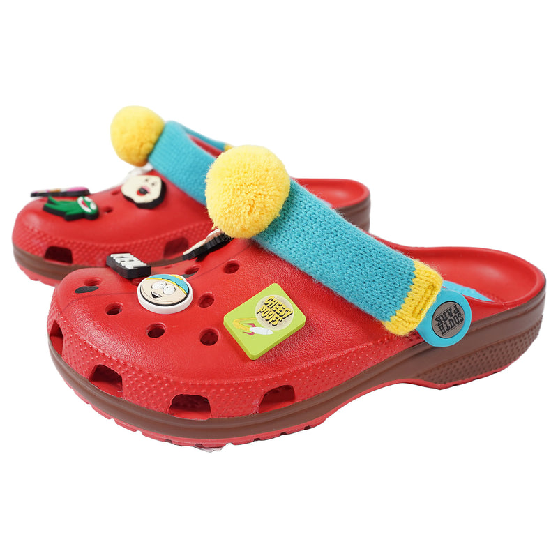 South Park x Crocs Classic Clog, knit Cartman hat strap - red, image 1 of 3