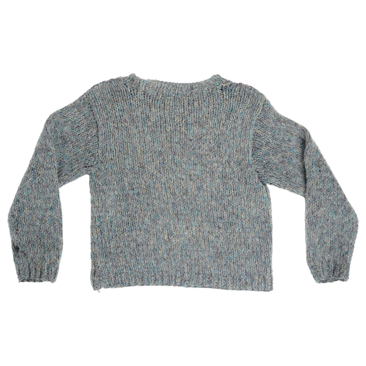 Près de Chamonix Bouclé knit crewneck with rust stripes - grey, image 2 of 2