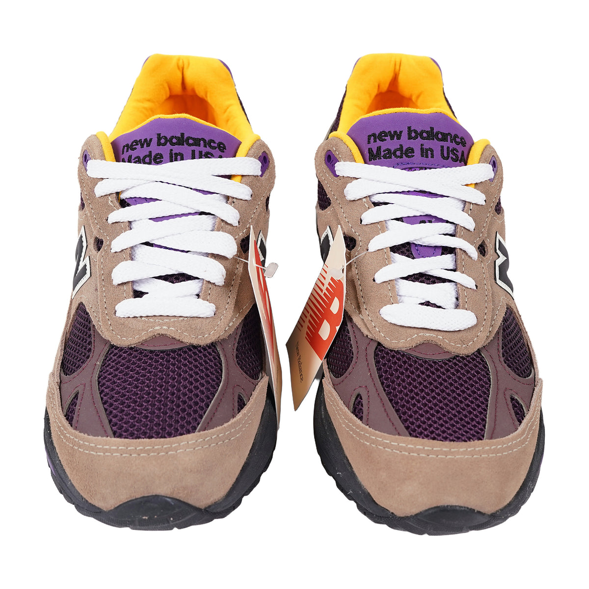 New Balance 993 Made in USA, purple mesh and yellow lining - mushroom, image 2 of 3