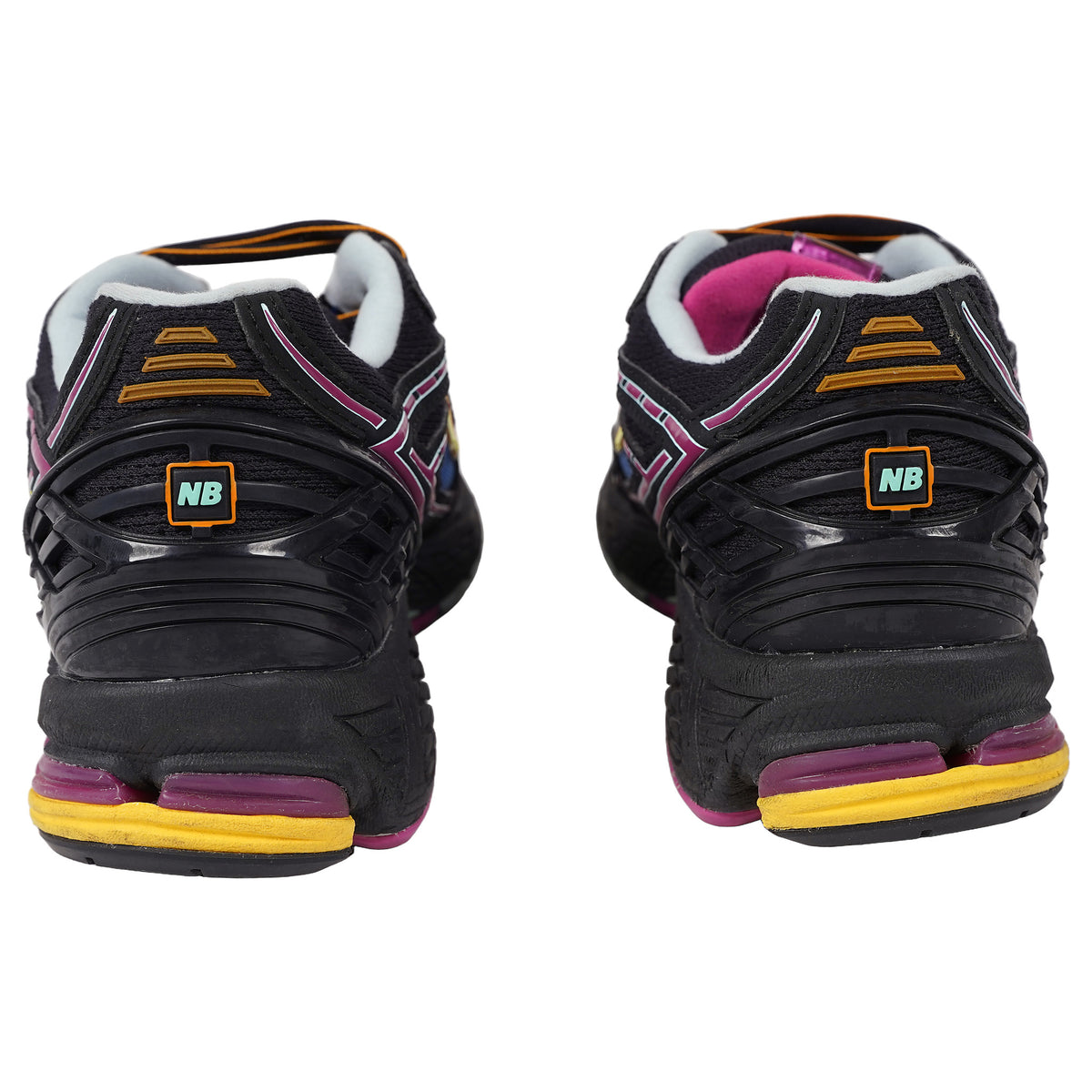 New Balance 1906R Neon Nights, orange laces and yellow N - black, image 3 of 3