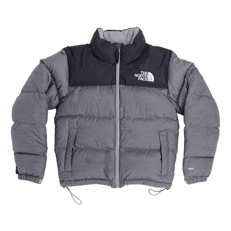 The North Face 700 fill down puffer - grey and black, image 1 of 2