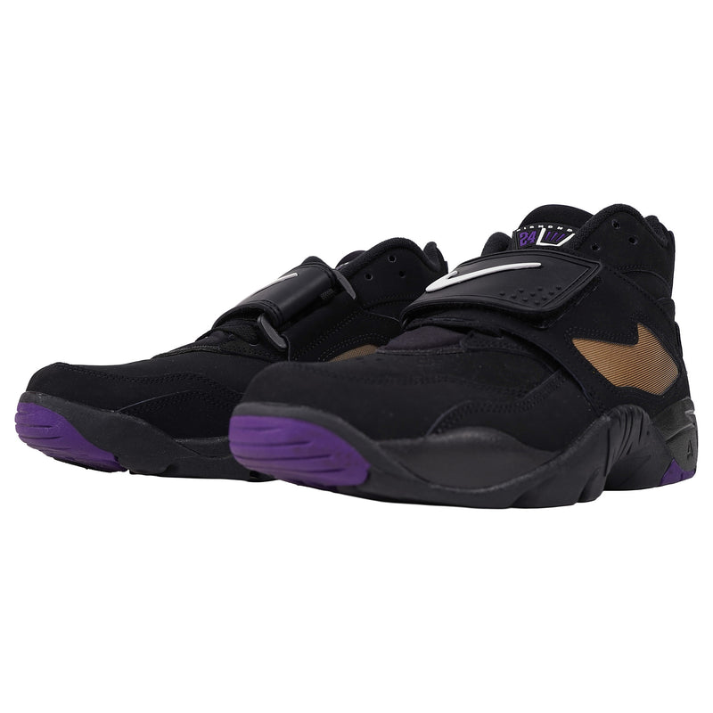 Nike Air Diamond Turf, gold mesh and purple sole - black, image 1 of 4