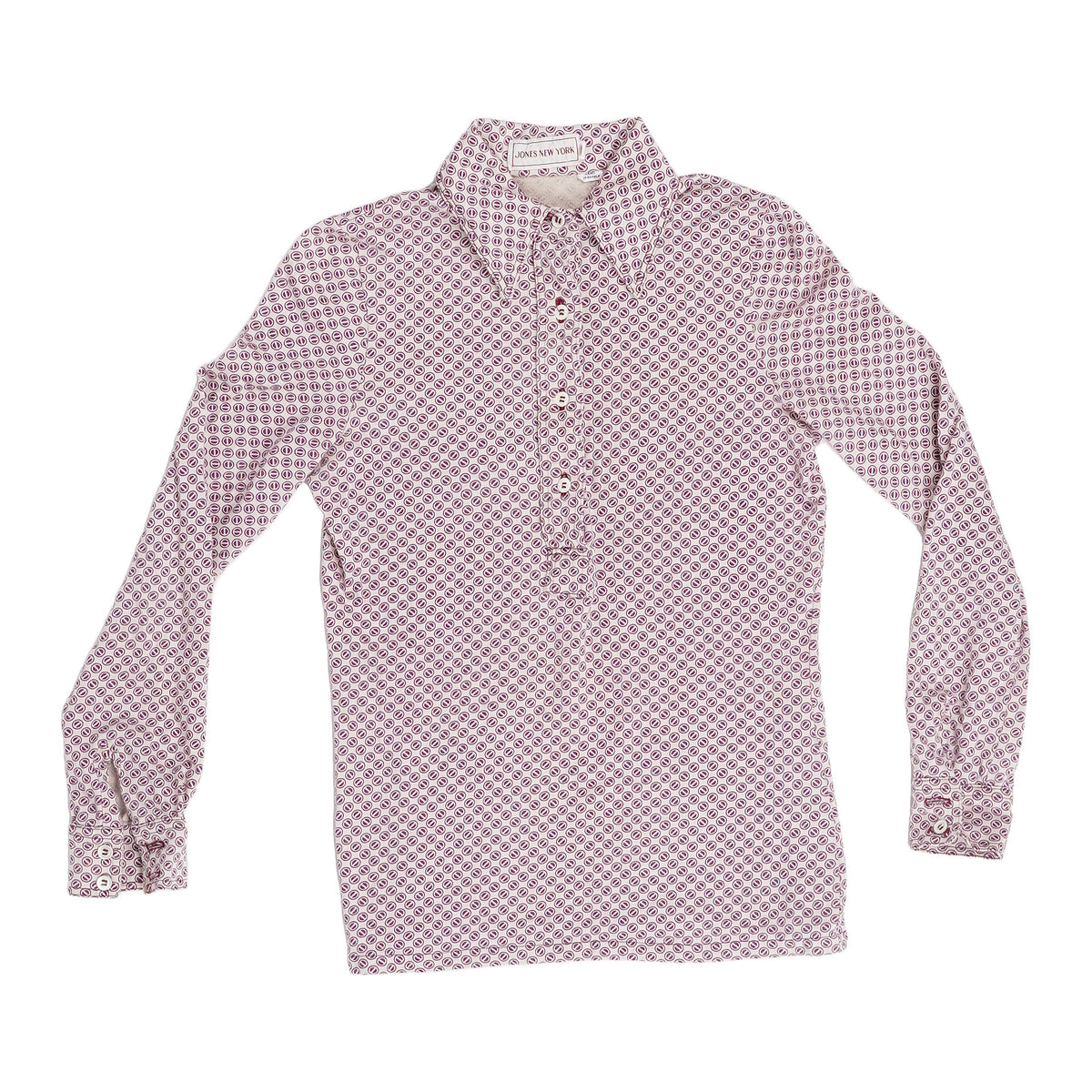 Jones New York geometric print shirt - dusty pink, image 1 of 2