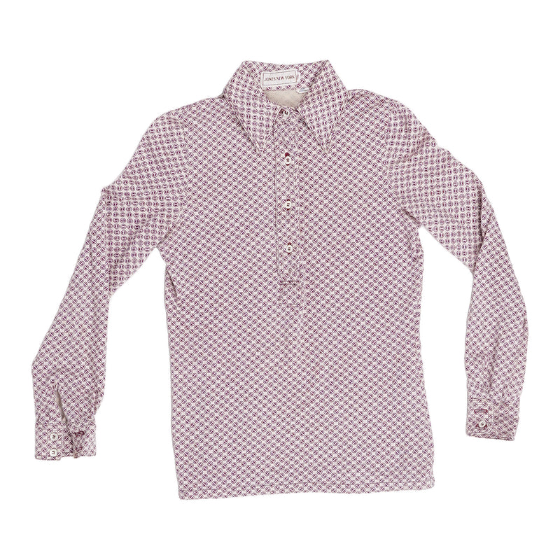 Jones New York geometric print shirt - dusty pink, image 1 of 2