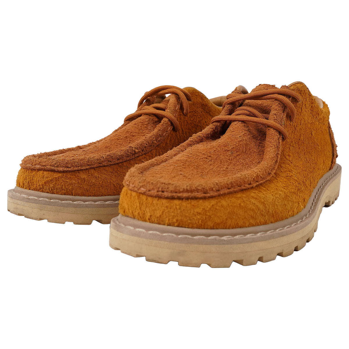 Diemme moc-toe lace-up, shaggy hairy suede - orange, image 3 of 5