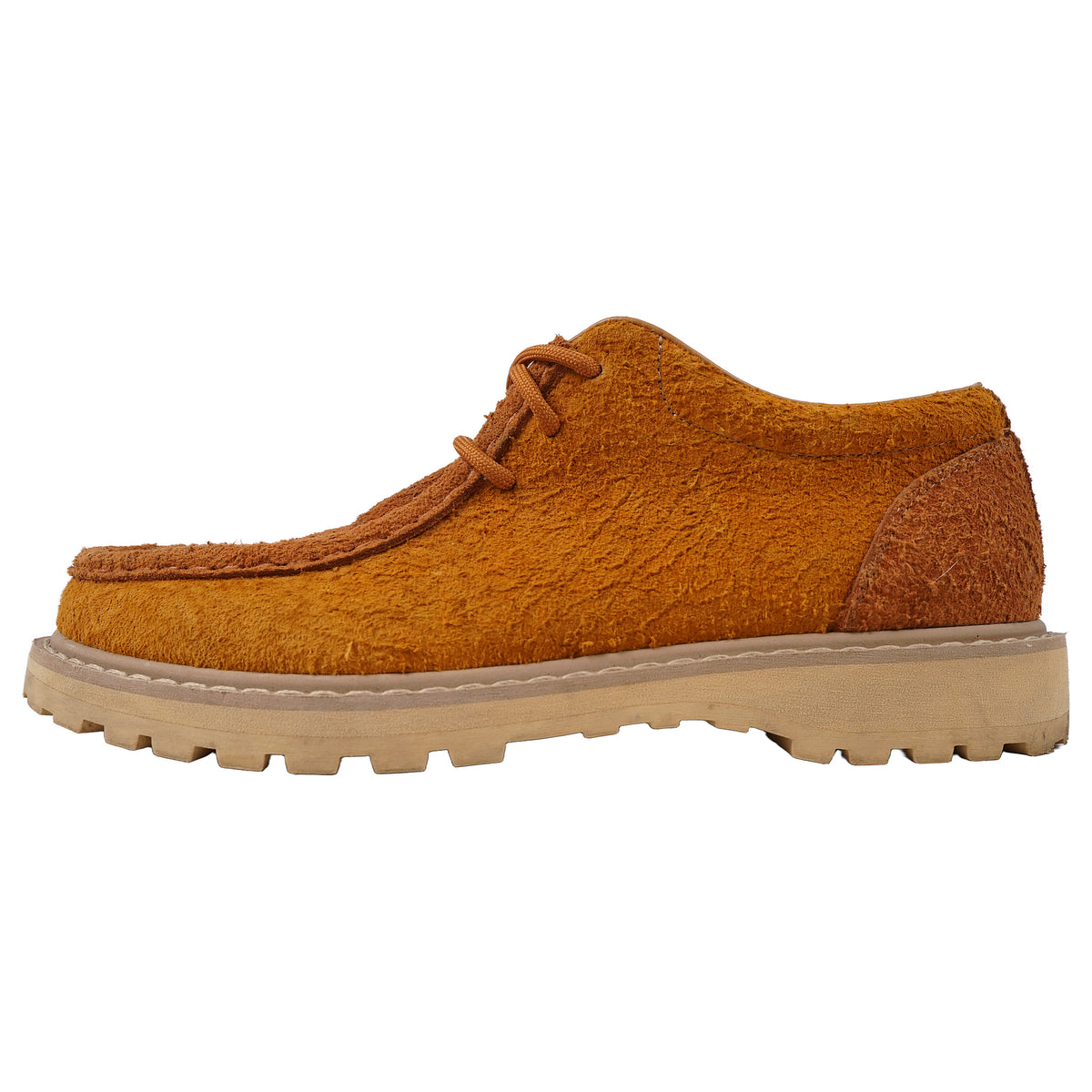 Diemme moc-toe lace-up, shaggy hairy suede - orange, image 1 of 5